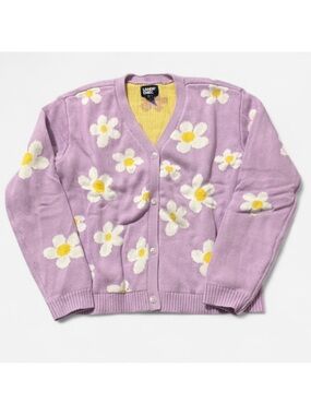 Lands' End Kids Lavender Daisy Sweater Size XL+ NWT